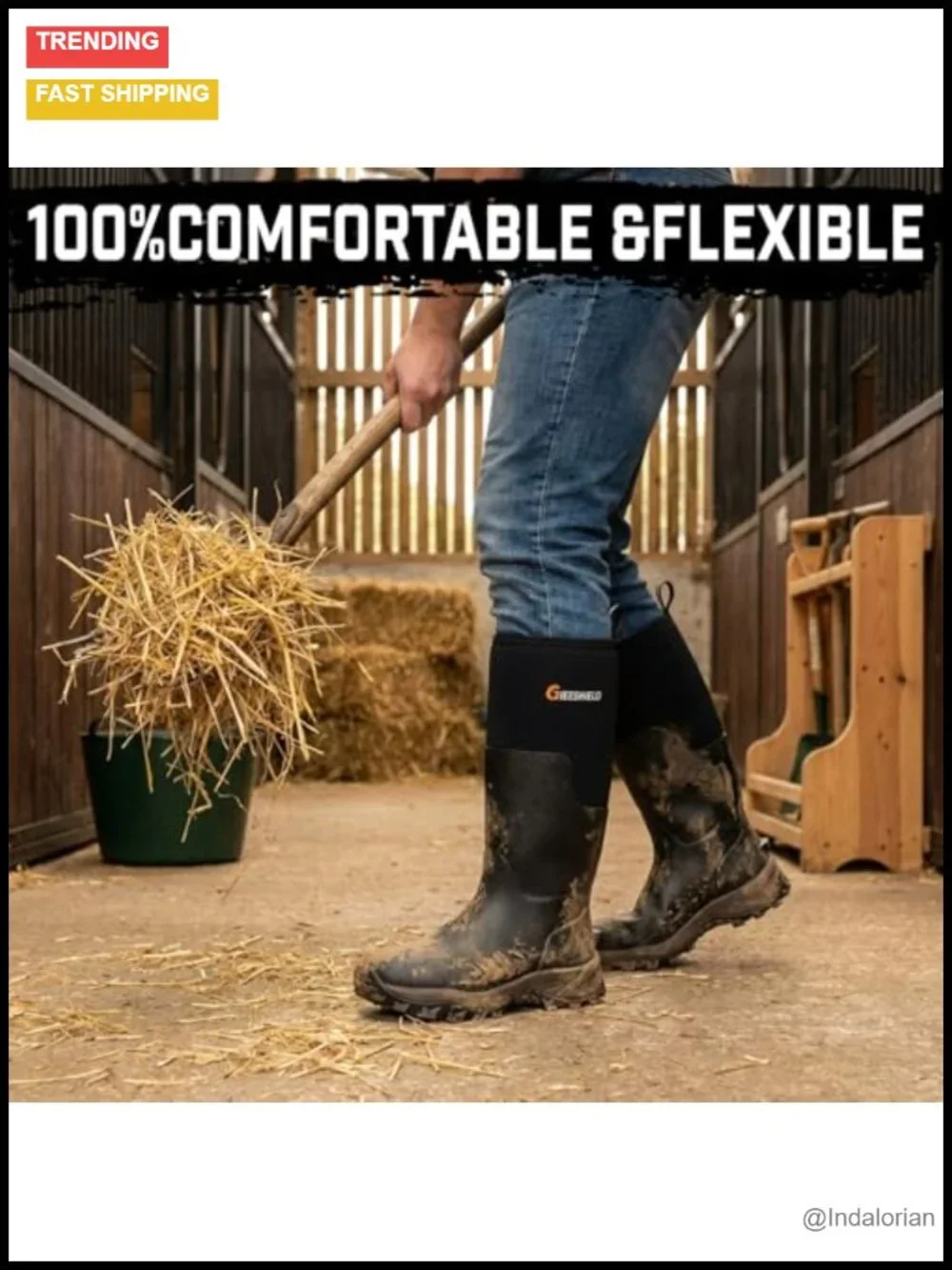 Ultra-Light Waterproof 6mm Neoprene Insulated Rain Boots with Anti-Slip Sole